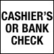 Cashier's or Bank Check